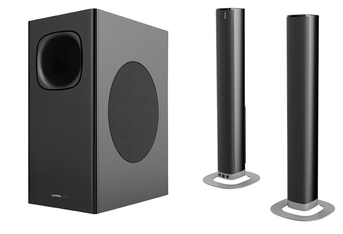 Απεικονίζεται το soundbar μαζί με το subwoofer.